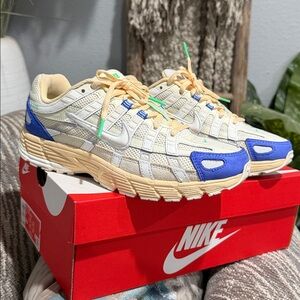 Nike P-6000 Cream and Blue Sneakers - Men’s 7/ Women’s 8.5